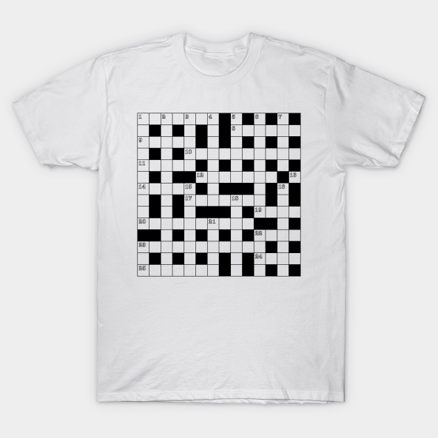 Retro Black White Crossword Puzzle Pattern Crossword Puzzle TShirt